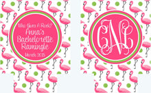 Load image into Gallery viewer, Pink Flamingo Beverage Huggers. Beach Birthday or Girls Weekend. Flamingle Bachelorette Favors. Custom Flamingo Themed Party Favors!
