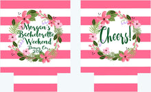 Load image into Gallery viewer, Tropical Wreath Party Huggers. Personalized Bachelorette Favors. Tropical Birthday Party Favors. Beach Bachelorette Favors. Miami, Key West!