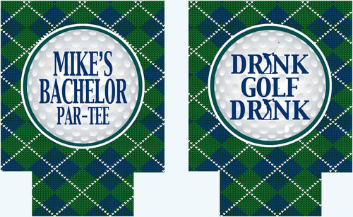 Golf Party Drink Huggers. Golfer Bachelor Party Beverage Insulators. Golf Groomsman or Birthday Party Favors. Wedding Golf Can Huggers!