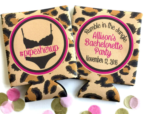 Lingerie Party Leopard Huggers. Animal Print Huggers. Leopard Bachelorette Party Favors. Personalized Party Huggers!