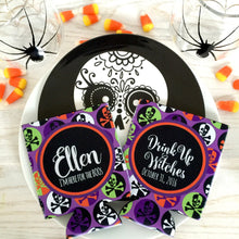 Load image into Gallery viewer, Halloween Party Favors. Personalized Halloween Coolies. Halloween Bachelorette Party. Halloween Wedding Shower Coolies!
