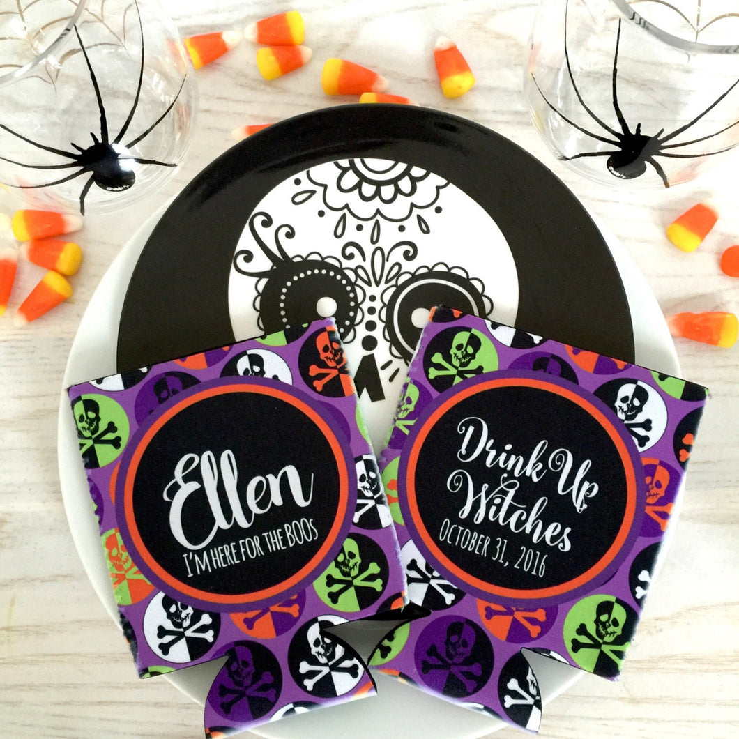 Halloween Party Favors. Personalized Halloween Coolies. Halloween Bachelorette Party. Halloween Wedding Shower Coolies!