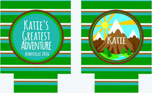 Load image into Gallery viewer, Mountain Bachelorette Party Huggers. Mountain Party Favors. Girls weekend coolies. Camper Girls Trip Favors. Personalized Camping Huggers!
