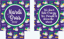 Load image into Gallery viewer, New Orleans Mardi Gras Huggers. NOLA Bachelorette or Birthday Party Huggers. Monogrammed Mardi Gras Party Favors. Personalized Huggers!
