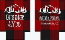 Load image into Gallery viewer, Buffalo Plaid mountain Huggers. Bachelor, Bachelorette or Birthday Party Favors. New Year&#39;s Eve Party Favors! Ski Vacation favors!
