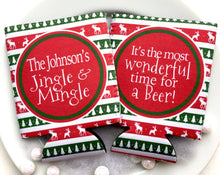 Load image into Gallery viewer, Christmas Party Huggers. Personalized Christmas Family Party Favors.Christmas Birthday or Bachelorette Favors. Christmas Wedding Shower!
