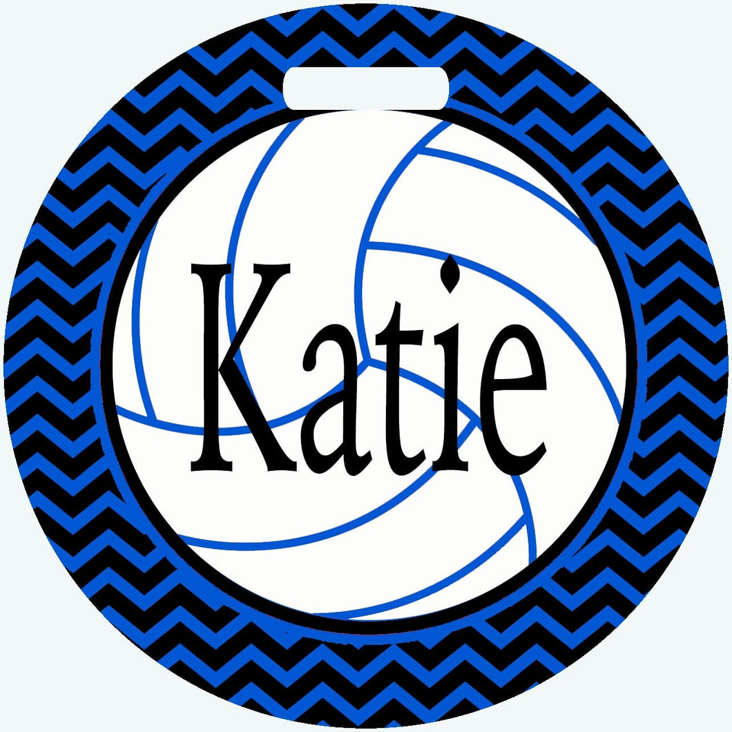 Volleyball Bag Tag. Perfect on a Volleyball bag or luggage! Volleyball player gift. Great Volleyball team or Coaches gift Custom colors!