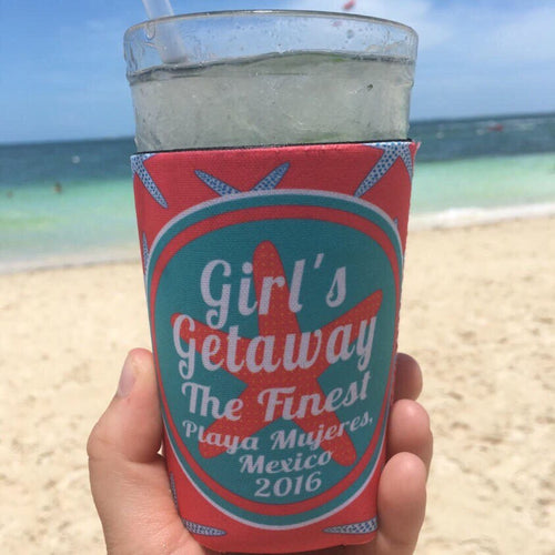 Starfish Party Huggers. Bachelorette or Birthday Beach Huggers. Beach Bachelorette Party Favors. Personalized Beach Huggers!