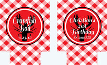 Load image into Gallery viewer, Crawfish Boil Party Huggers. Cajun Crayfish Boil Coolies.  Engagement or Wedding Crawfish Boil Party Favors.
