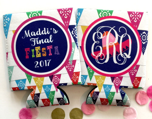 Fiesta Party Huggers. Fiesta Vacation Coolies. Mexican Bunting Party Favors. Fiesta Birthday Party Favors! Bachelorette Down to Fiesta!