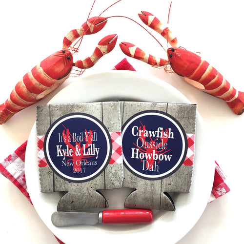 Crawfish Boil Party Huggers. Cajun Crayfish Boil Favors.Engagement Party or Wedding Shower Crawfish Boil Party Favors.Crawfish Party Favors!