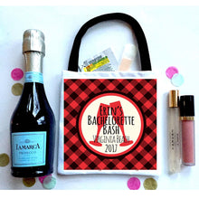 Load image into Gallery viewer, Champagne Buffalo Plaid Hangover Bags
