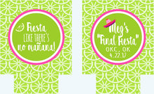 Load image into Gallery viewer, Limes Fiesta Party Huggers. Fiesta Bachelorette or Birthday Coolies. Personalized Fiesta Huggers. Mexican Wedding Shower Huggers!
