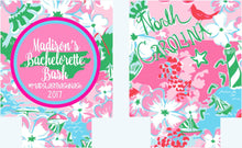 Load image into Gallery viewer, North Carolina Huggers.Bachelorette or Birthday Party Coolies. Monogrammed Carolina Party Can Coolies! North Carolina Bachelorette.
