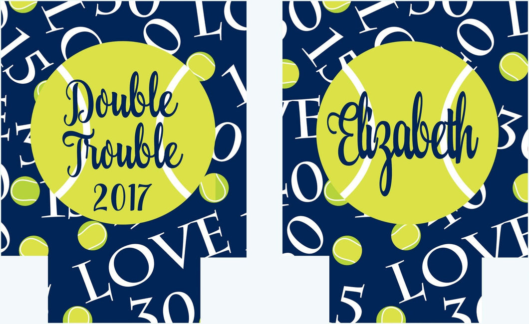 Tennis Love Party Huggers. Tennis team Coolies. Tennis Gifts. Custom Tennis Birthday Party Favors. Personalized Tennis Coolies!