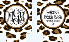 Load image into Gallery viewer, White Leopard Huggers. Animal Print Huggers. Monogram Bachelorette or Birthday Party Favors. Personalized Party Huggers!
