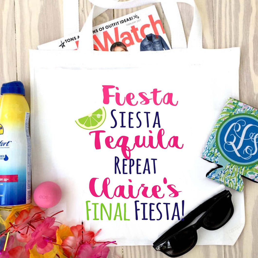 Fiesta Personalized Tote Bag
