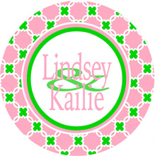 Load image into Gallery viewer, Pink and Green Personalized Room Sign
