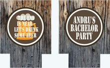 Load image into Gallery viewer, Bachelor Party Woodgrain Huggers. Guy&#39;s Birthday Huggers! Bachelor Party Favors. Dirty 30 Birthday Favors. Guy&#39;s 21st Birthday Party Favors
