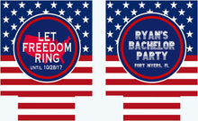 Load image into Gallery viewer, America Party Huggers. Red White and Blue Party. USA Birthday Party. Bachelor Party Huggers. America themed party favors.Fourth of July!
