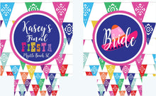 Load image into Gallery viewer, Fiesta Party Huggers. Fiesta Vacation Coolies. Mexican Bunting Party Favors. Fiesta Birthday Party Favors! Bachelorette Down to Fiesta!
