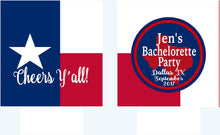 Load image into Gallery viewer, Texas Party Huggers. Texas Flag Bachelor Party Gifts. Texas Birthday Favors. Flag Party Huggers. Austin, Dallas, Houston Party!
