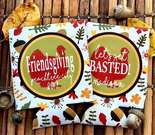 Friendsgiving Party Huggers. Thanksgiving Party Favors. Turkey Party Huggers. Thanksgiving Wedding Shower Favors!