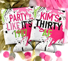 Load image into Gallery viewer, Dirty Party Huggers. Dirty Birthday or Bachelorette Huggers. Dirty Birthday Favors. Eighties Theme Party Favors! 90s Birthday Party !

