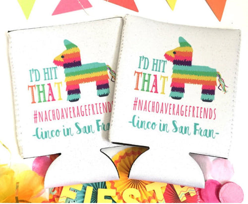 Fiesta piñata Party Huggers. Cabo, Cancun Bachelorette. Mexican Vacation Favors. Fiesta Birthday Party Favors! Bachelorette Final fiesta!
