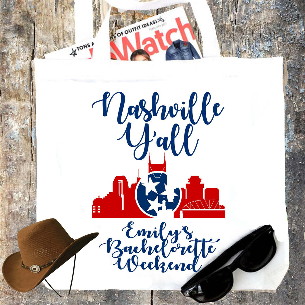 Nashville Personalized Tote Bag