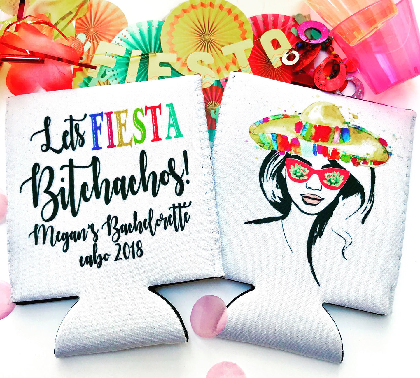 Fiesta Party Huggers. Fiesta Vacation Coolies. Fiesta Party Favors. Fiesta Birthday Party Favors! Bachelorette Down to Fiesta!