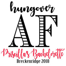 Load image into Gallery viewer, Hungover AF Recovery bags! Bachelorette Party Bags. EMPTY Oh Shit Kits. Girls Weekend or Birthday Party Bags. Wedding Recovery bags!
