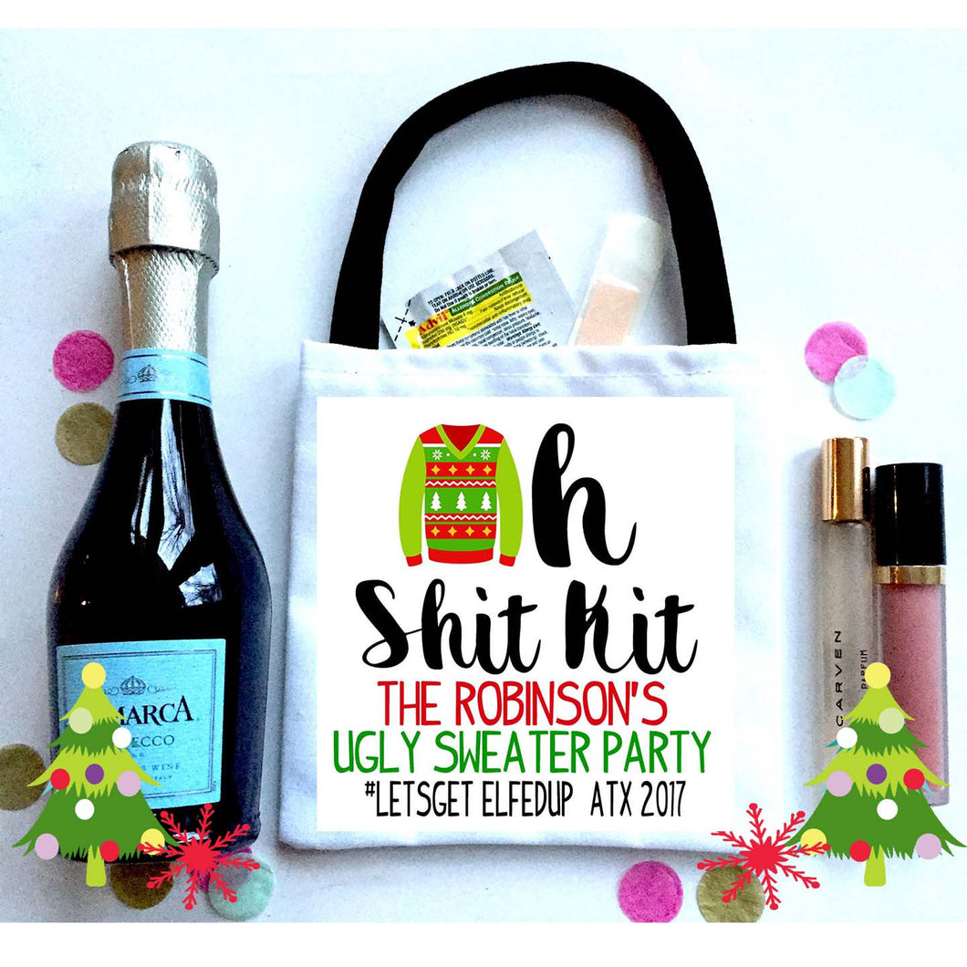 Ugly Sweater Personalized Party Hangover Bags