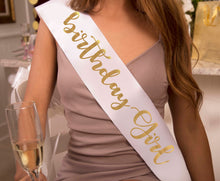 Load image into Gallery viewer, Birthday Girl 4&quot; Satin Sash
