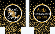 Load image into Gallery viewer, Bach Shit Crazy Gold &quot;Glitter&quot; Huggers. Bachelorette or Birthday Party Favors. Glitter Party Favors. Personalized party favors
