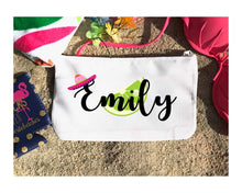 Load image into Gallery viewer, Fiesta Party Personalized Make Up Bag Party Personalized Make Up Bag
