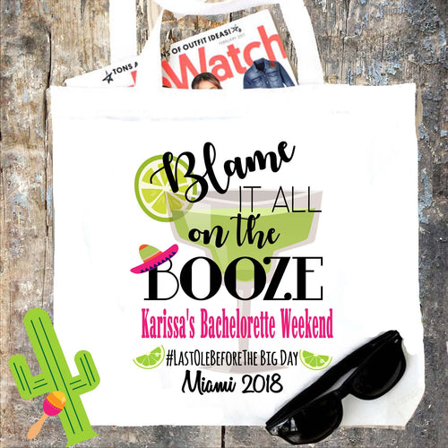 Margarita Tote bag. Fiesta Party Favors! Fiesta Bachelorette or Girls Weekend Tote Bag. Mexican Bachelorette Favor Bag. Cabo, Cancun Party!