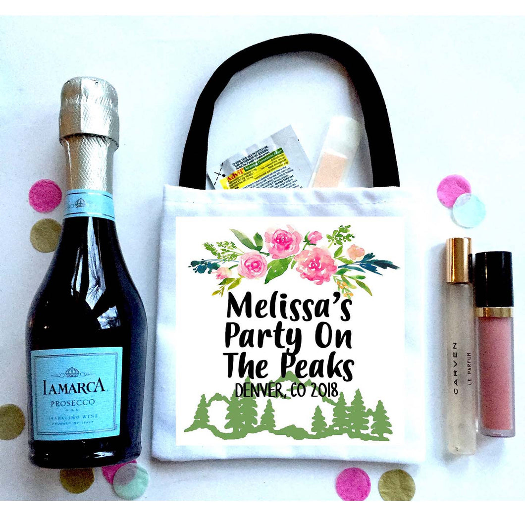 Floral Mountain Personalized Hangover Bags