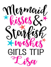 Load image into Gallery viewer, Mermaid Kisses Personalized Tote Bag
