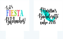 Load image into Gallery viewer, Fiesta Party Huggers. Fiesta Vacation Coolies. Fiesta Party Favors. Fiesta Birthday Party Favors! Bachelorette Down to Fiesta!
