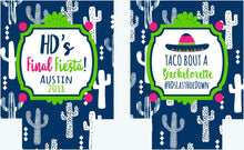 Load image into Gallery viewer, Cactus Party Huggers. Final Fiesta Party. Personalized Cabo, Cancun, Tulum Party Favors. Scottsdale Birthday or Bachelorette Party Favors!
