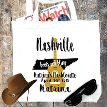 Load image into Gallery viewer, Nashville Personalized Tote Bag
