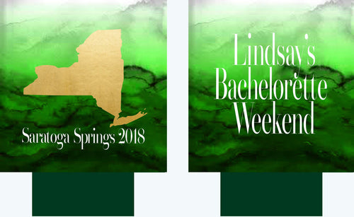 Greens Watercolor Huggers. Elegant Watercolor Bachelorette Party Favors. Personalized Watercolor Wedding Favors. Birthday or Girls weekend!