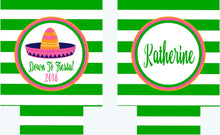 Load image into Gallery viewer, Fiesta Stripe Personalized Party Can Huggers
