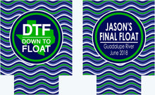 Load image into Gallery viewer, Float trip Personalized Huggers. Lake or River Party Favors. Float Trip Favors! Bachelor or  Bachelorette River Float Party Favors!

