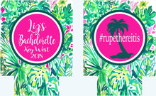Load image into Gallery viewer, Palm Leaves Party Huggers. Tropical Wedding or Bachelorette Party Favors. Girl&#39;s Weekend Family Vacation Beach Favors. Beach Bachelorette.
