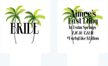 Load image into Gallery viewer, Palm Leaves Party Huggers. Tropical Wedding or Palm Springs Bachelorette Party Favors. Girl&#39;s Weekend or Family Vacation Beach Favors.
