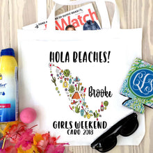 Load image into Gallery viewer, Mexico Vacation Tote bag. Mexican Party Favors! Mexico Bachelorette or Girls Weekend Tote Bag. Mexican Bachelorette Favor Bag.
