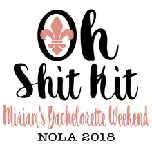 Load image into Gallery viewer, New Orleans Hangover Bags. Personalized NOLA Oh Shit Kits! NOLA Birthday Favor Bag. Custom Nola Bachelorette Bag. New Orleans Recovery bags
