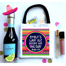 Load image into Gallery viewer, Mexican Fiesta Hangover Bags. Final Fiesta Oh Shit Kits! Bachelorette Mini favor Bag. Final fiesta Gift Bag.
